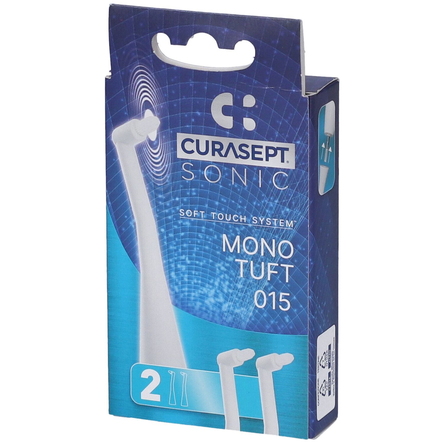 Curasept Testine Ricambio Spazzolino Sonic Monotuft 015