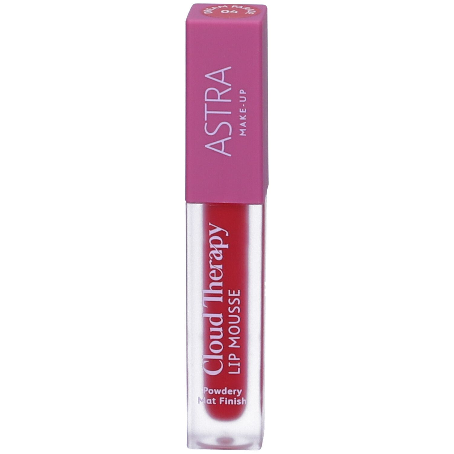 Astra Cloud Therapy Lip Mousse rosso finish opaco.