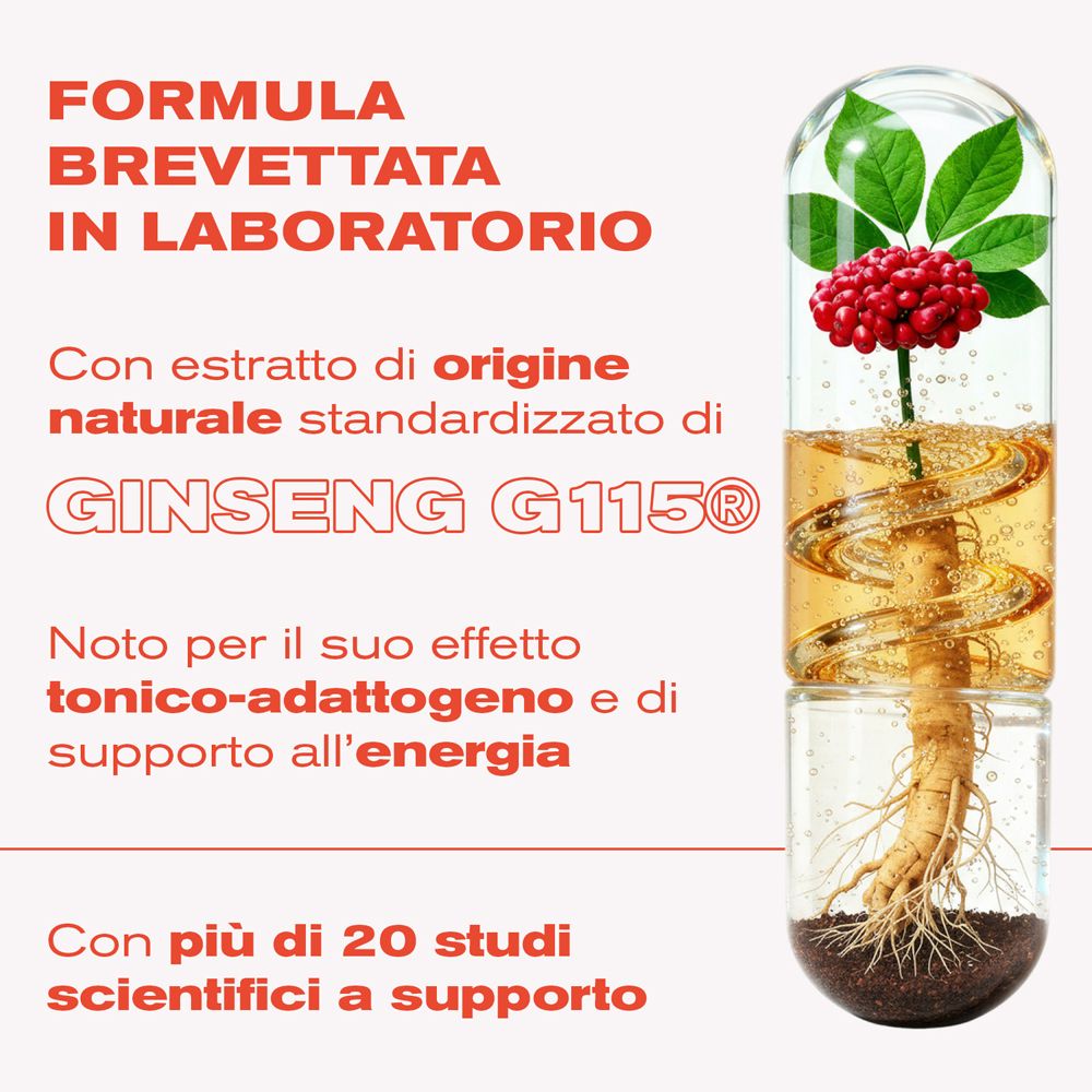 Pharmaton Energy Balance: Formula testata in laboratorio con estratto standardizzato di Ginseng G115.