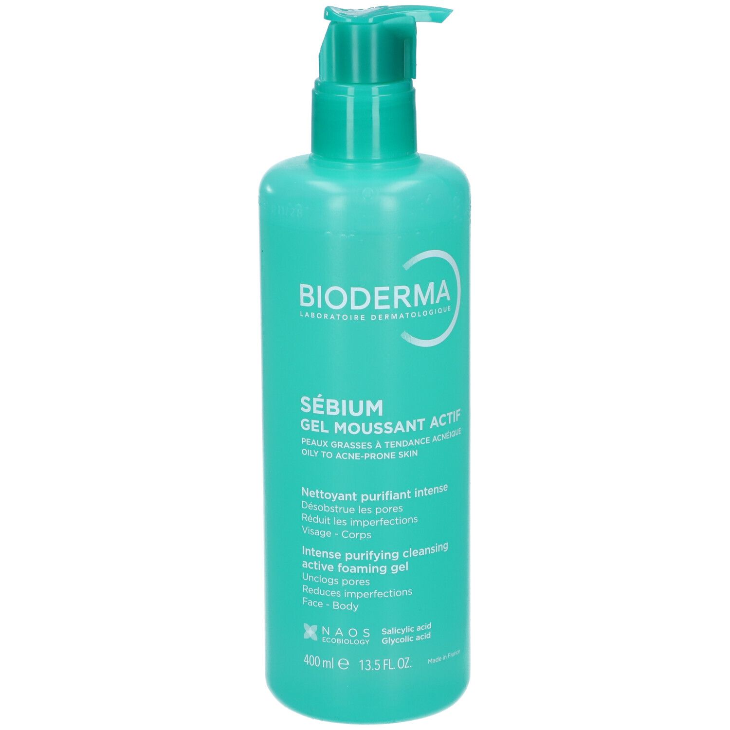 Bioderma Sebium Gel Moussant Actif Detergente Attivo Per Pelle Grassa E Acneica 400Ml - Immagine 7