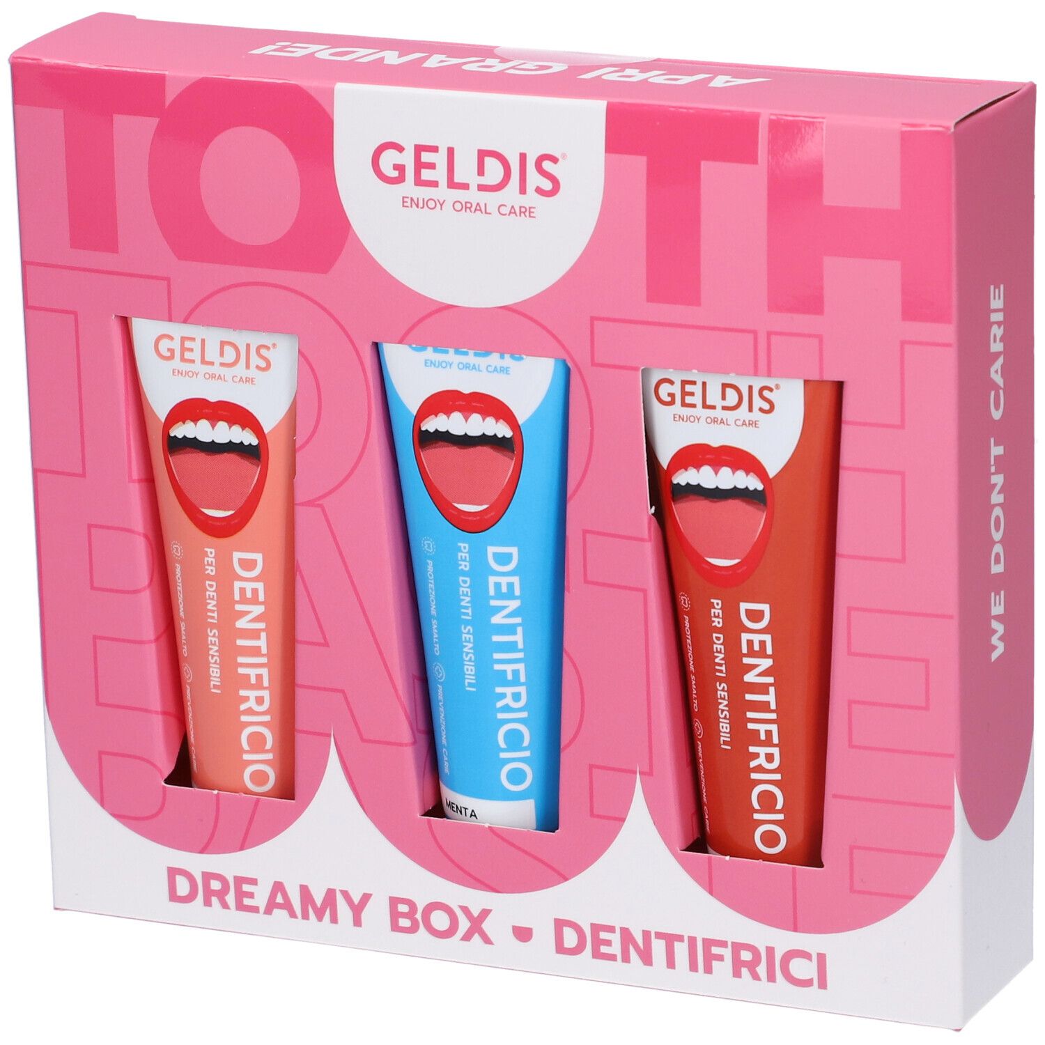 Geldis Dreamy Box Dentifricio Cannella + Menta + Pesca