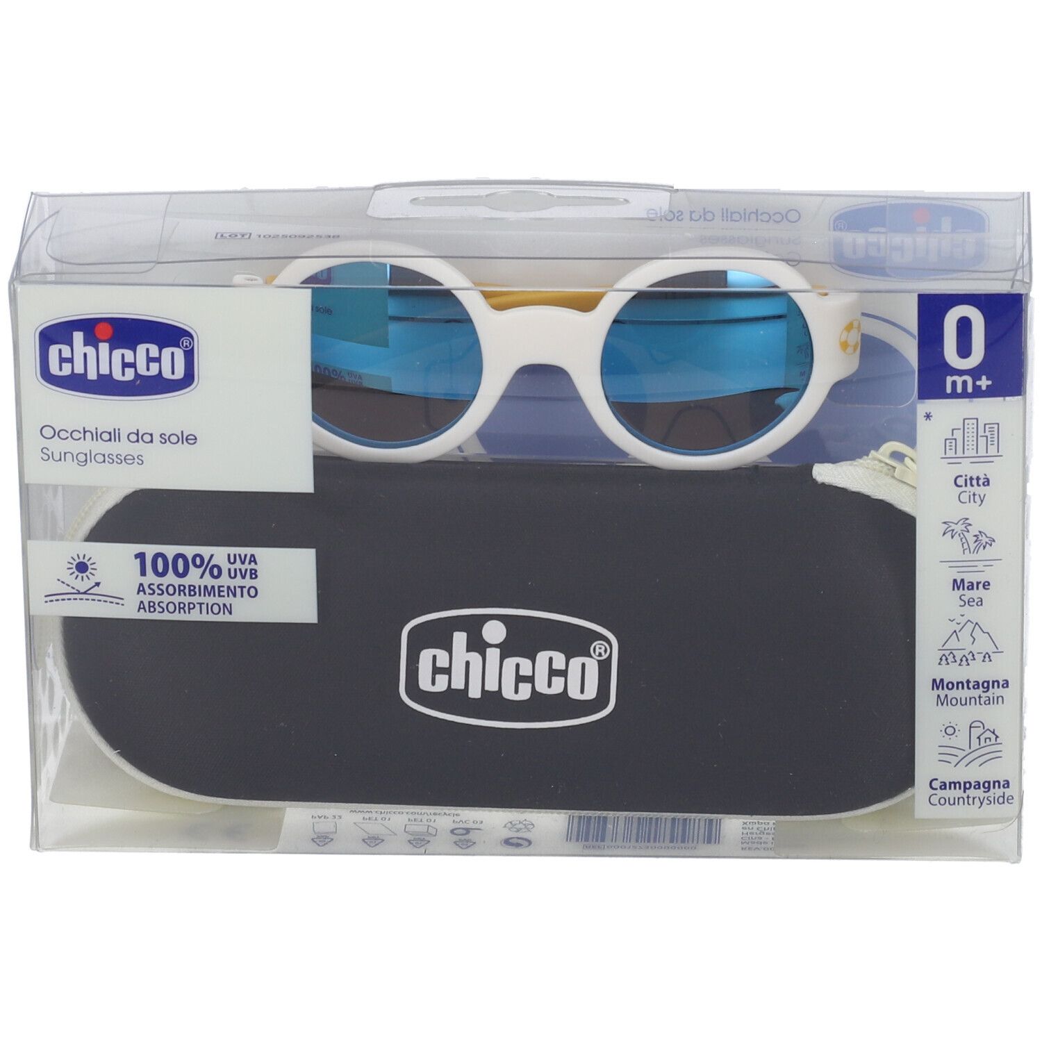 Chicco Occhiali da Sole per Bambini Lenti a Specchio Colore Crema 0+