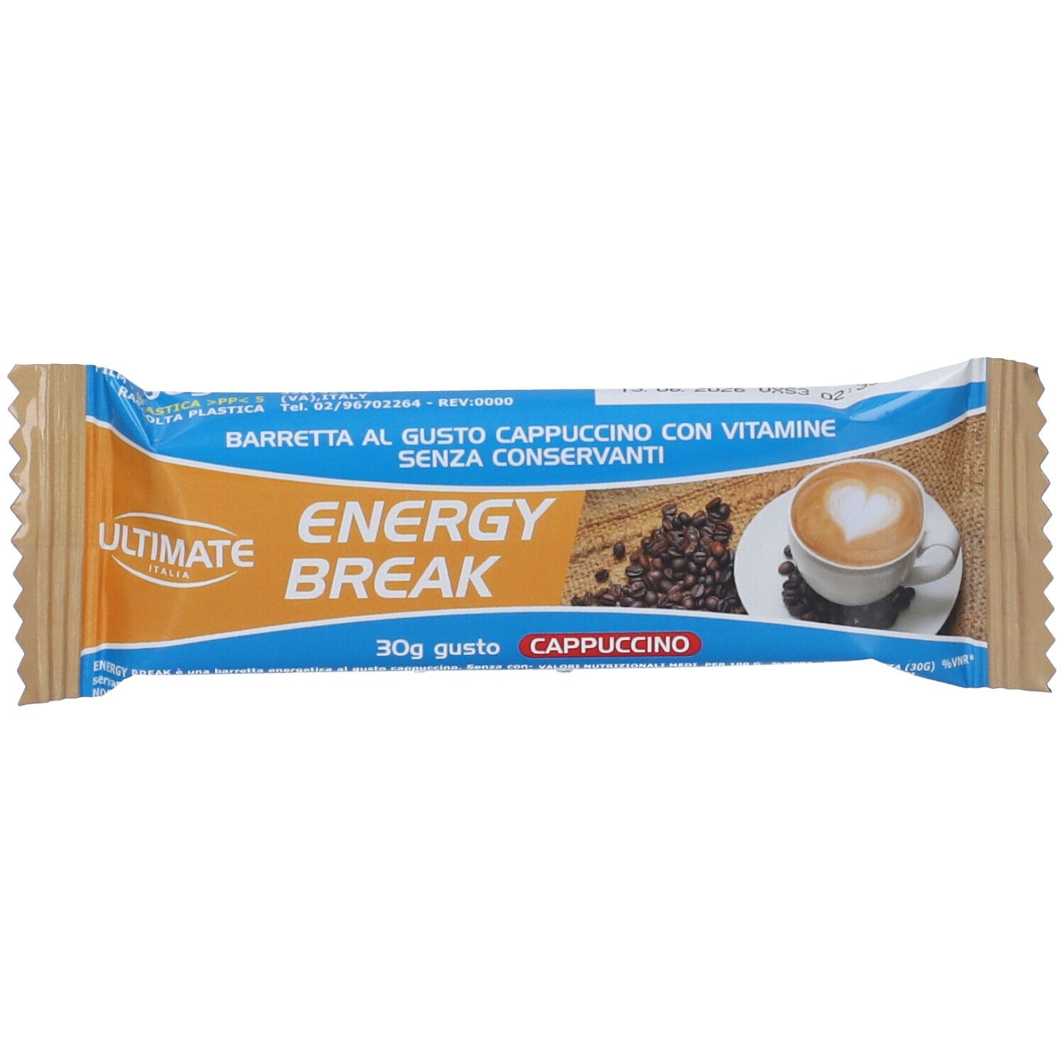 Ultimate Italia Energy Break Barretta Energetica Gusto Cappuccino
