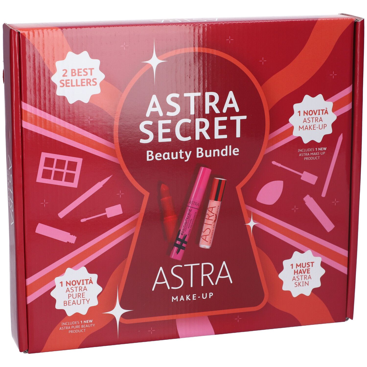 Confezione regalo Astra Secret Beauty Bundle con mascara e lucidalabbra.