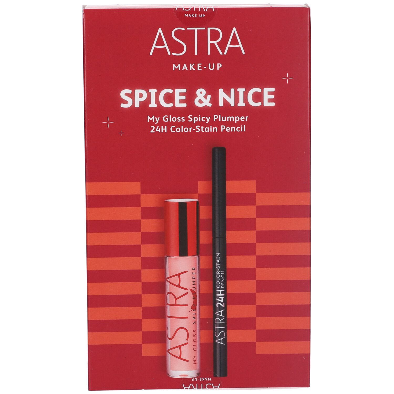 Set Astra Make-Up con lucidalabbra e matita occhi color-stain 24h.