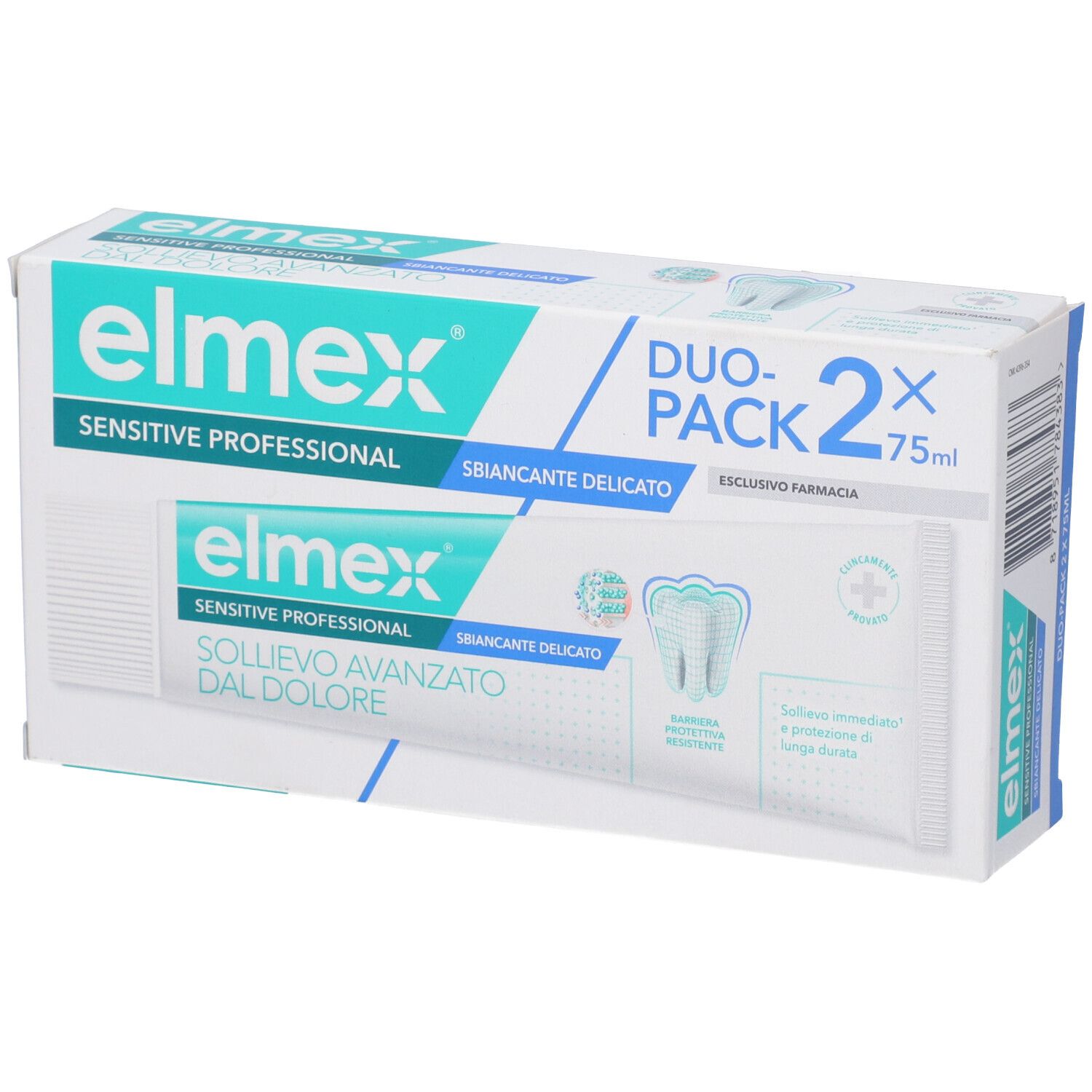 Elmex Sensitive Professional Duo-Pack Zahnpasta, 2x 75ml, Sbiancante Delicato.
