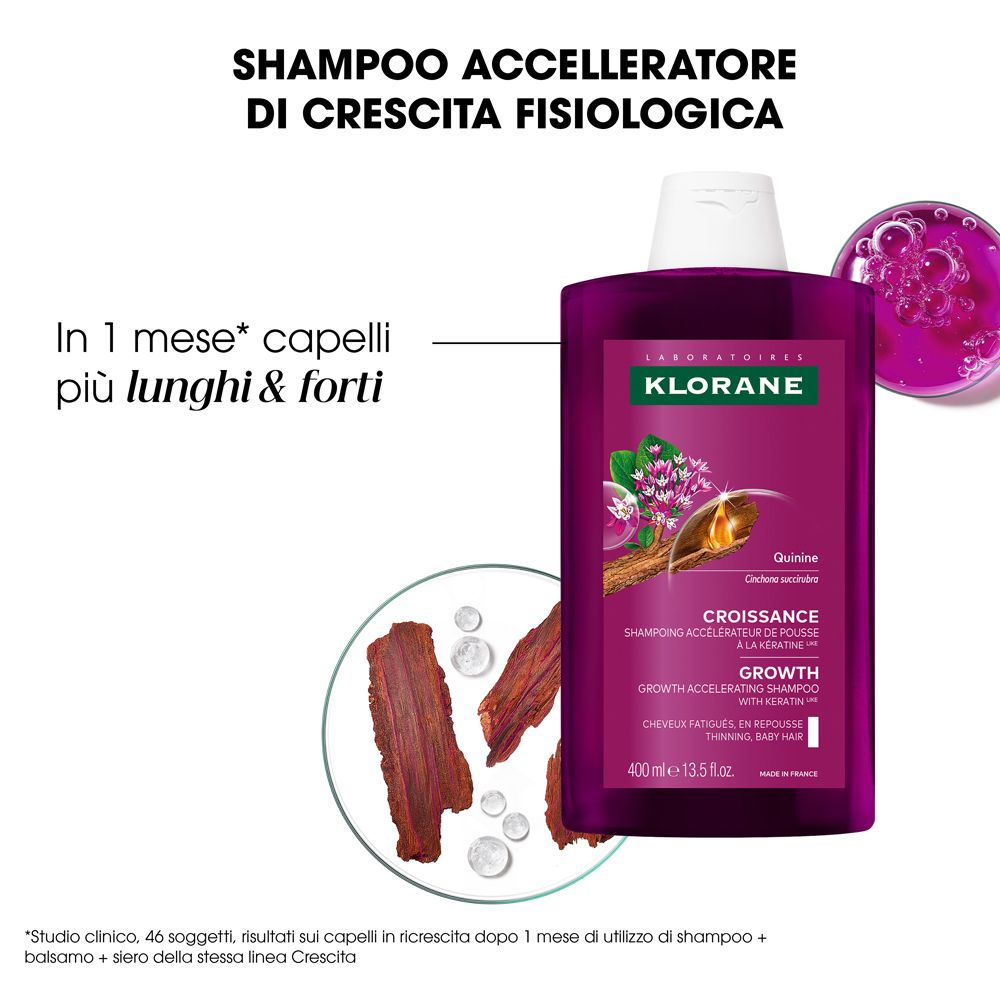 Klorane Shampoo Chinina Crescita 400 ml