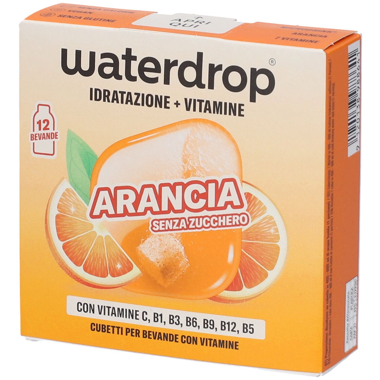 Waterdrop Cubetti per Bevande Gusto Arancia