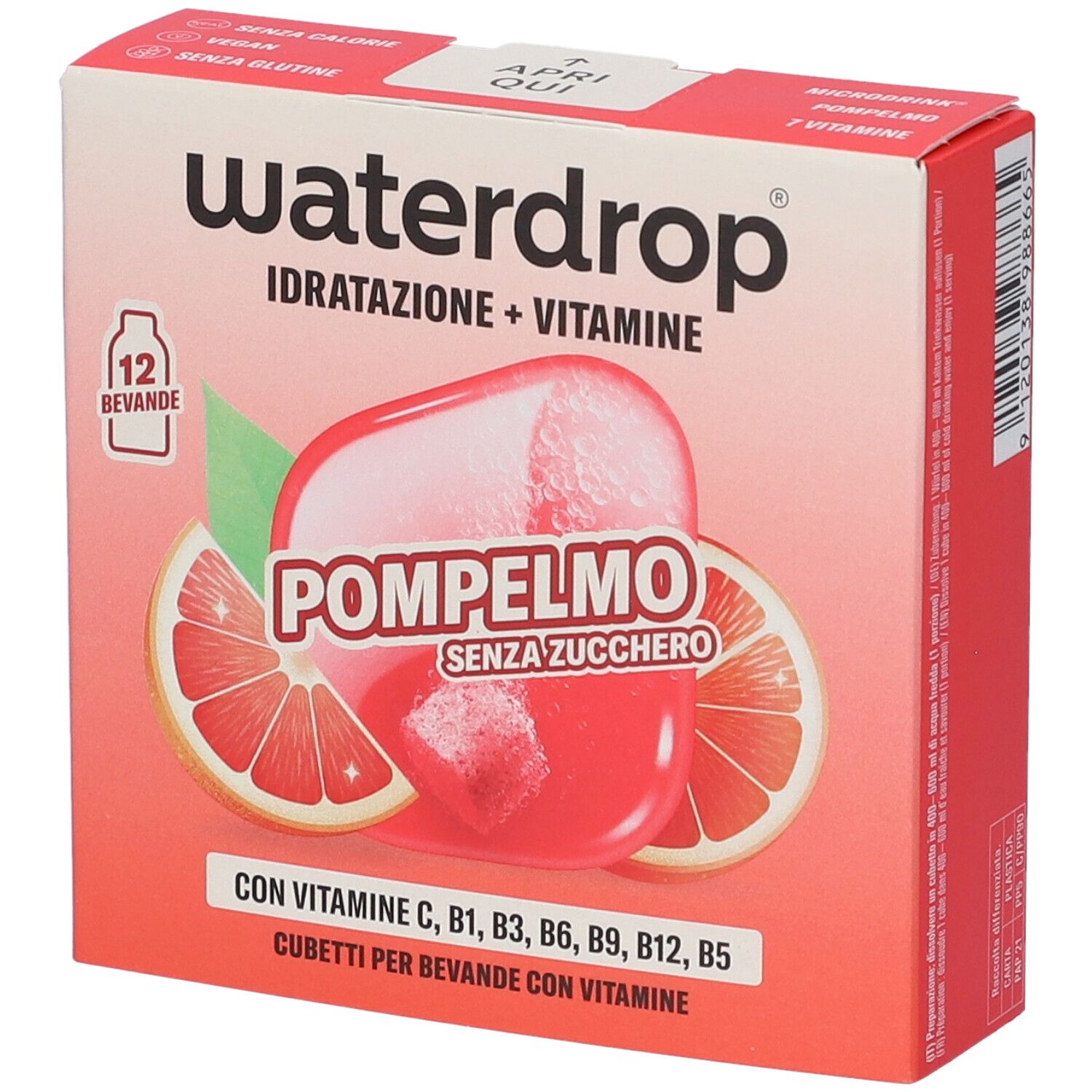 Waterdrop Cubetti per Bevande Gusto Pompelmo