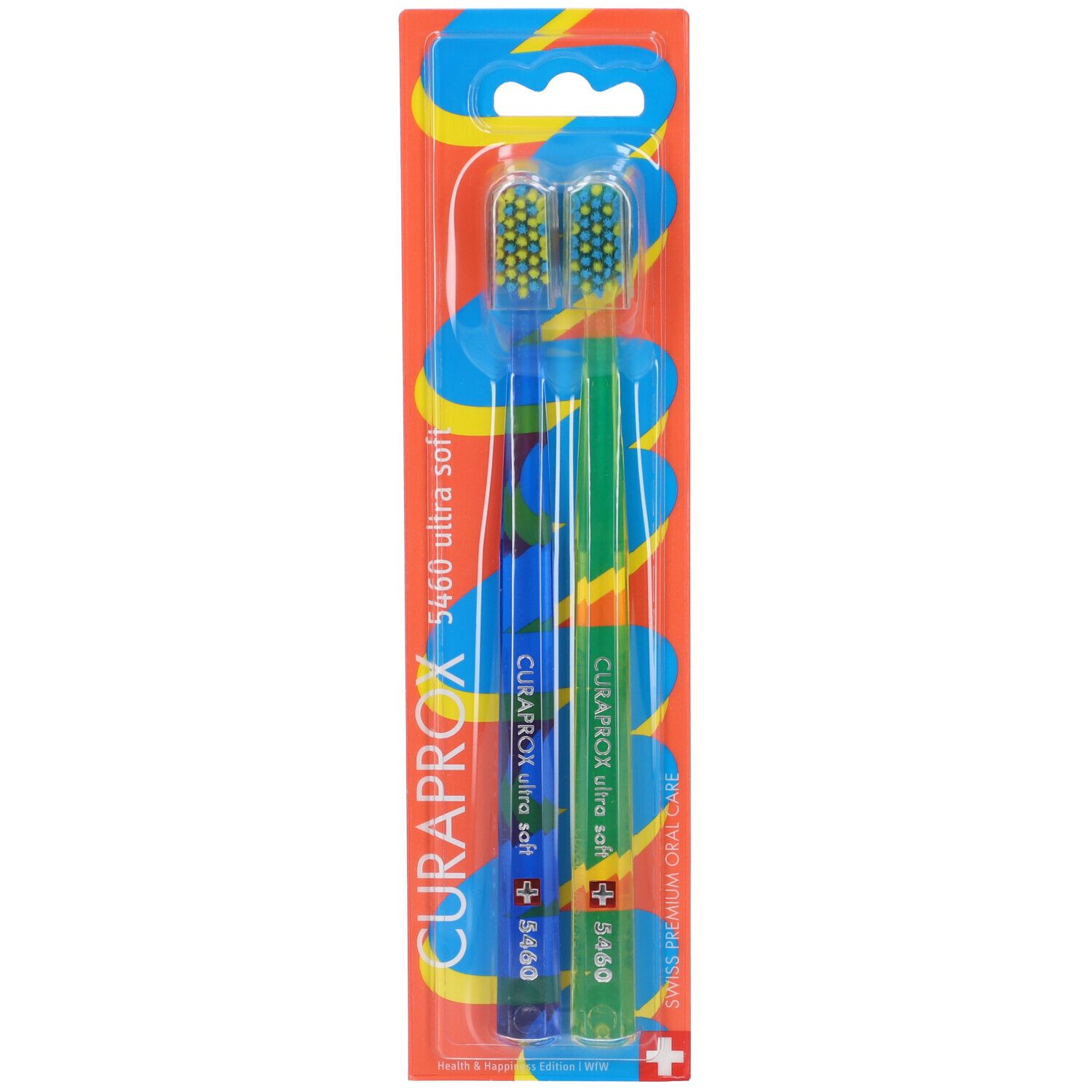 Curaprox CS 5460 Ultra Soft Health & Happiness Edition WfW Spazzolino da Denti Duo Pack