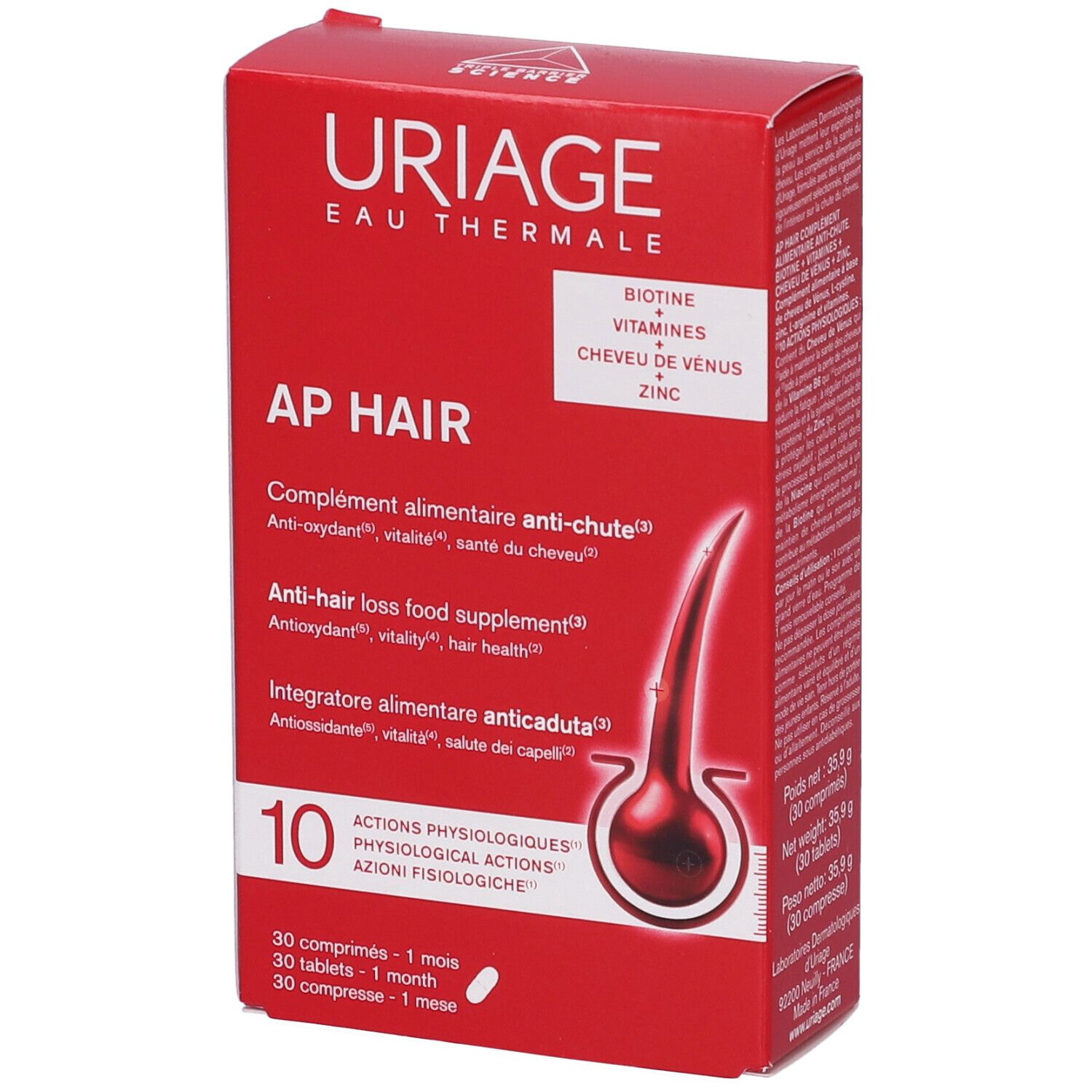 Uriage AP Hair Integratore Alimentare Anticaduta