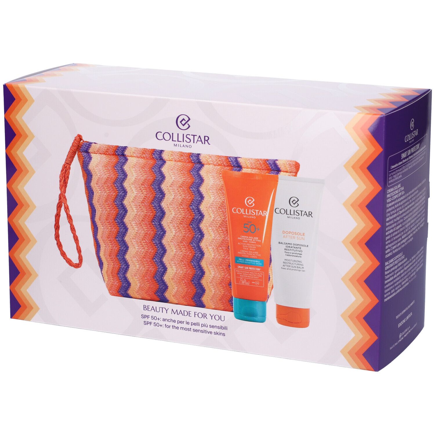 Collistar Cofanetto Crema Solare Protezione Attiva Pelli Ipersensibili SPF50+ Solari