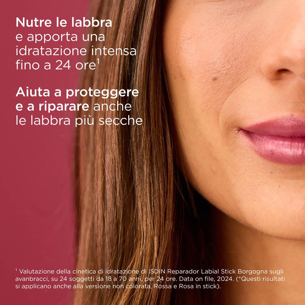 Text über Lippenpflege. Feuchtigkeitsspendend, schützend, reparierend.