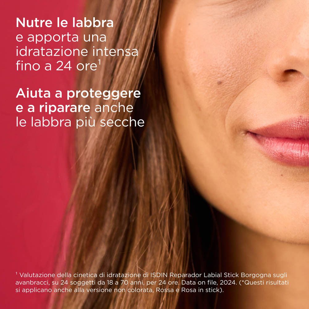 Text mit Informationen über das Produkt. Lippenpflege.