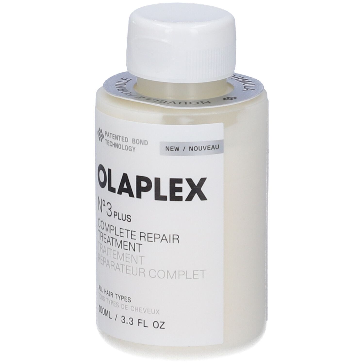 Olaplex Nr. 3 Plus Complete Repair Treatment Flasche mit weißem Deckel. 100ml / 3.3 FL OZ.