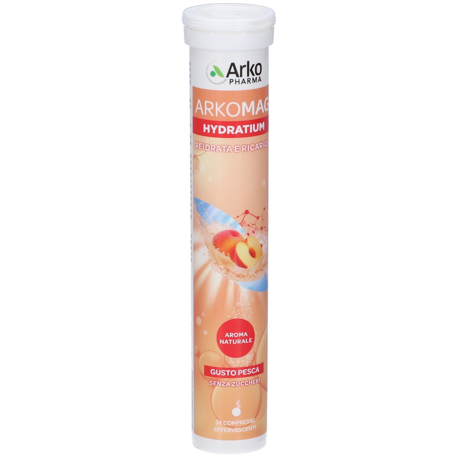 Arkomag Hydratium Gusto Pesca 24 Compresse Effervescenti - Integratore per l'equilibrio elettrolitico - Immagine 6