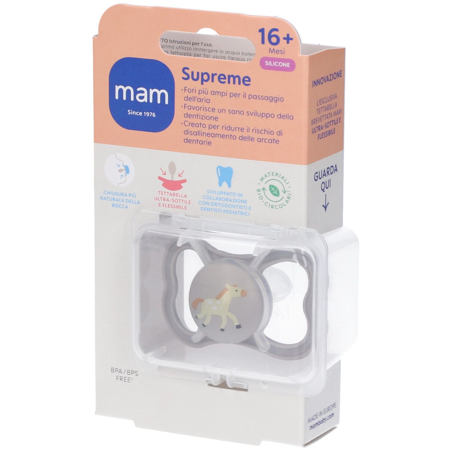 Mam Succhietto Supreme 16+ Mesi Silicone 1 Pezzo - Immagine 5
