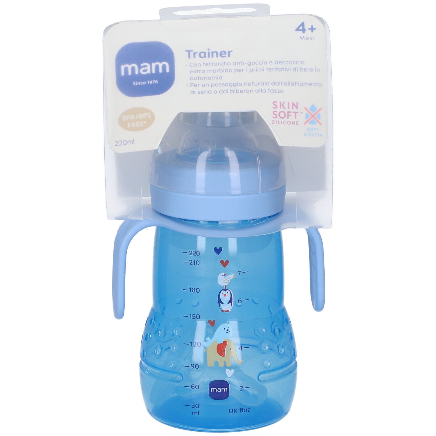MAM Trainer+ Better Together Tazza Antigoccia 4+ M Colore Blue
