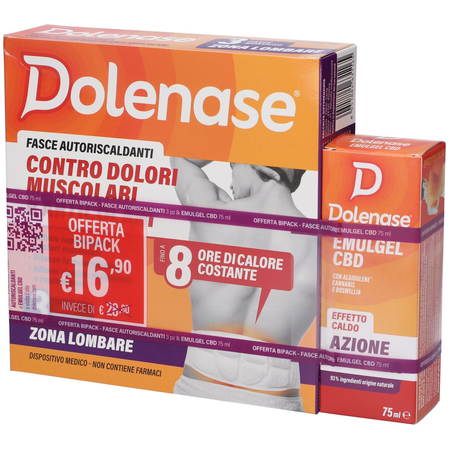 Dolenase Fasce Autoriscaldanti + Emulgel CBD