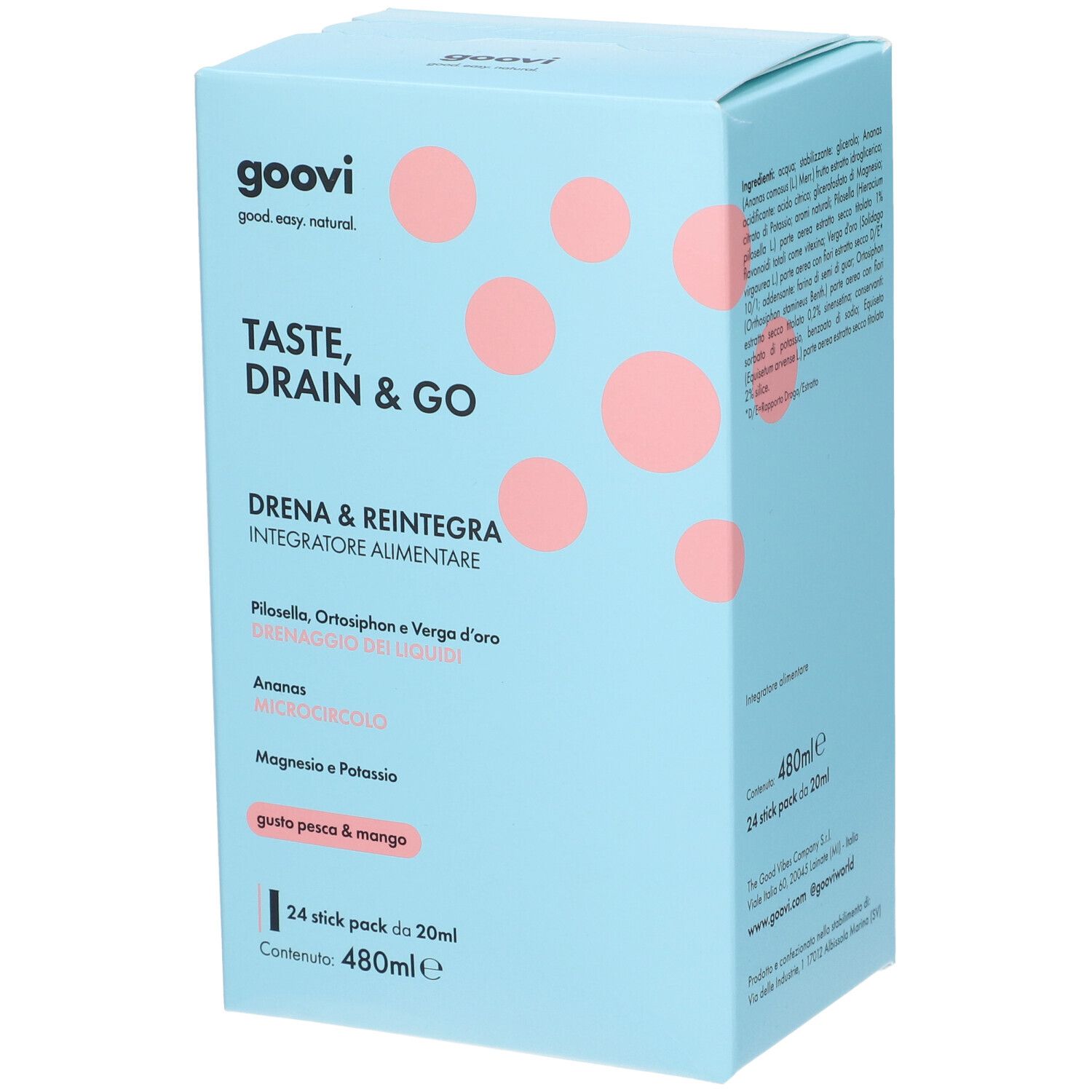 Goovi Taste Drain&Go Gustoo Pesca&Mango Stickpack