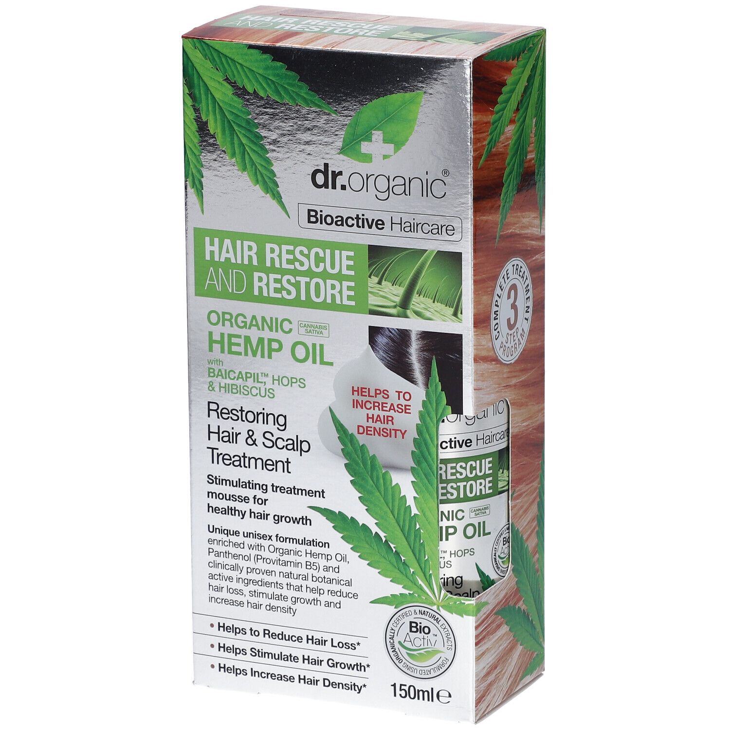 DR Organic Hemp Mousse Capelli 150 ml Schaum