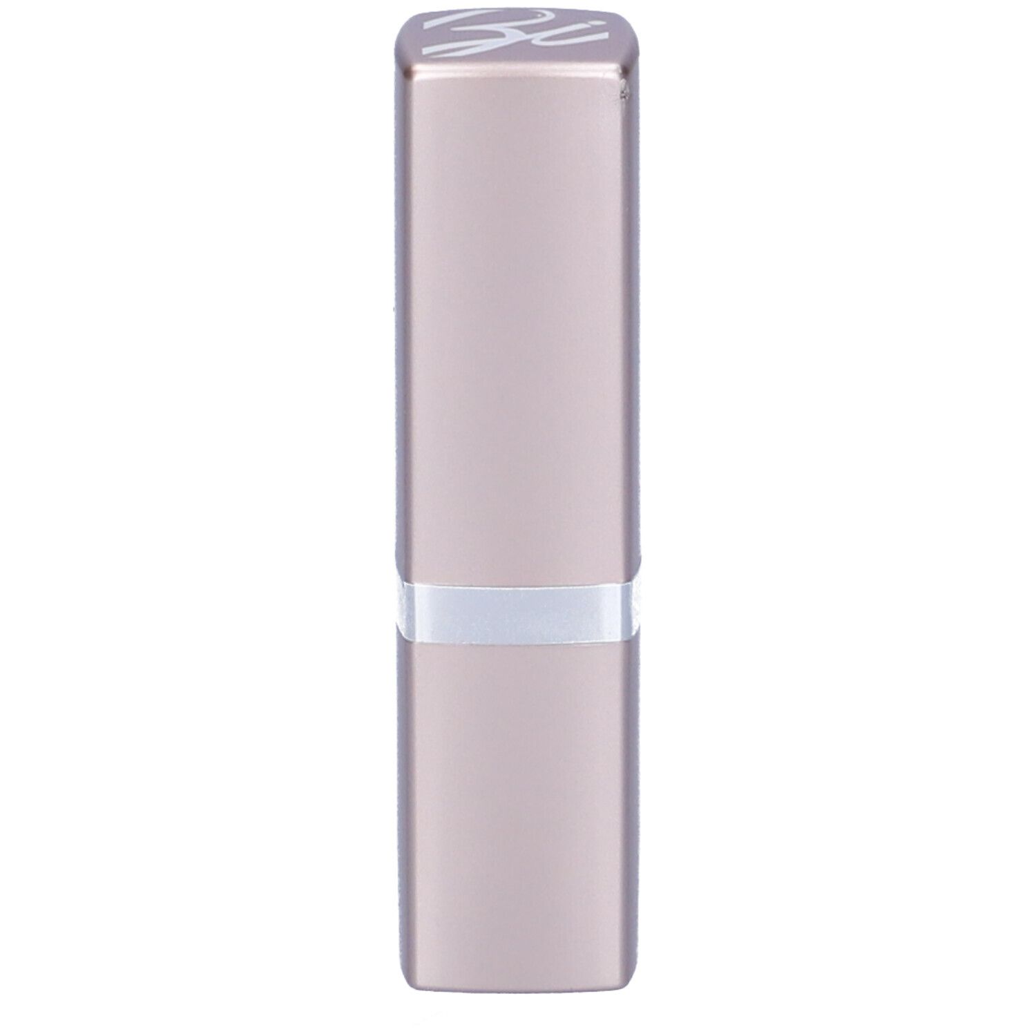 Rossetto chiuso, rosa. Anello argentato. Logo sul coperchio.