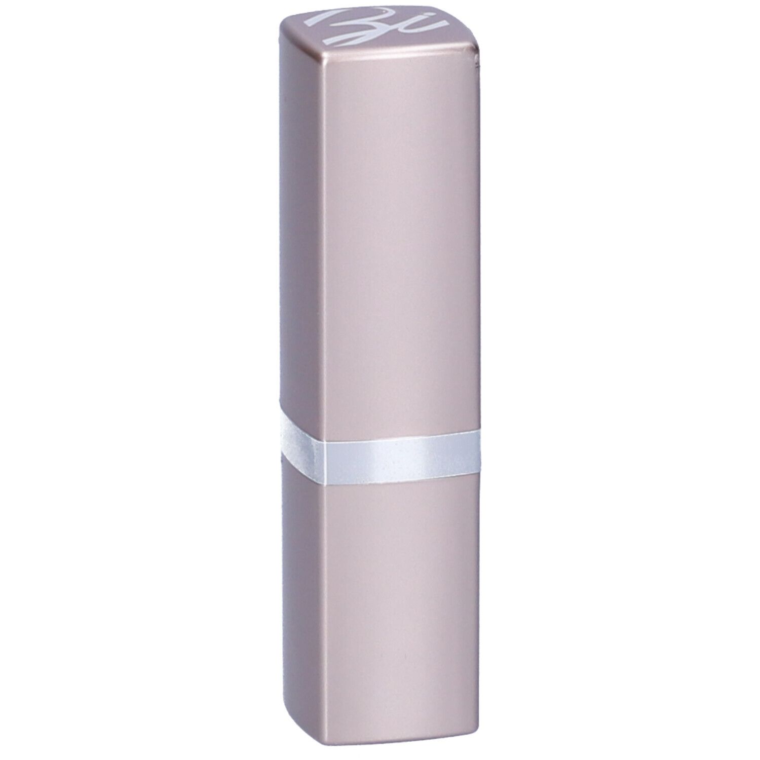 Rossetto chiuso, rosa. Anello argentato. Logo sul coperchio.