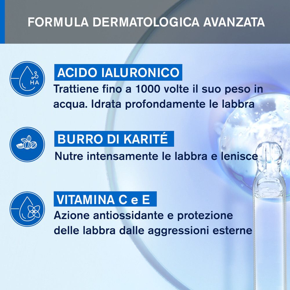 Uriage Xémose stick labbra. Testo: Acido Ialuronico, Burro di Karité, Vitamina C e E.