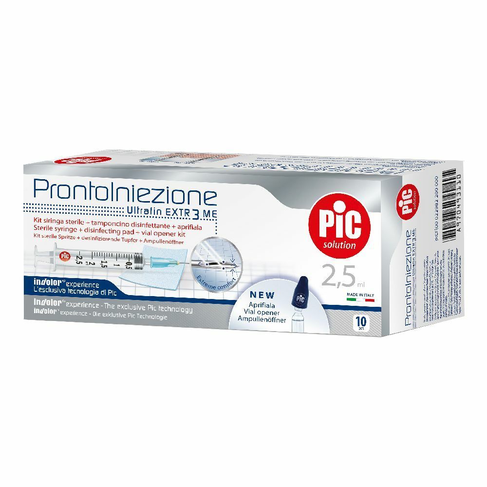 Image of Pic Solution Kit ProntoIniezione Siringa 2,5 ml Ago 23G 0,6 mm x 30 mm