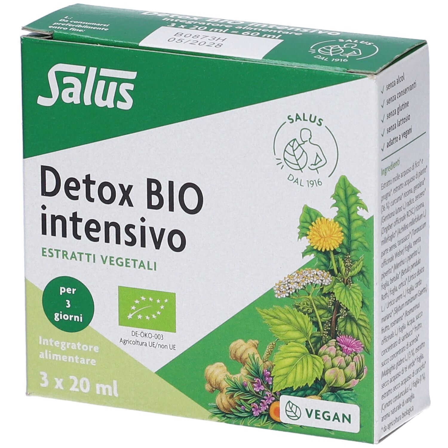 Salus Haus Verde Detox Bio Intensivo 3 Pezzi Da 20 Ml - Immagine 5