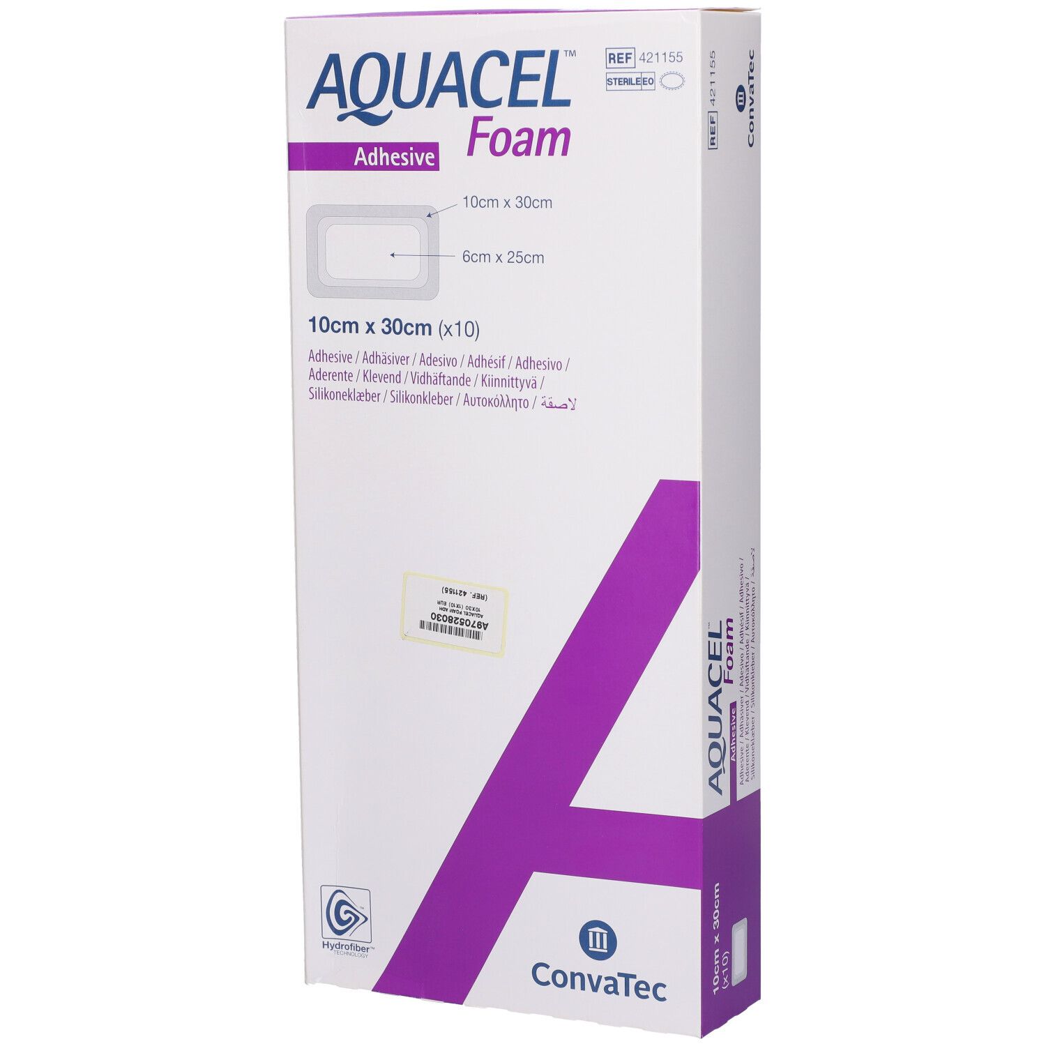 Medicazione Hydrofiber Sterile Adesiva In Schiuma Misura 10x30cm