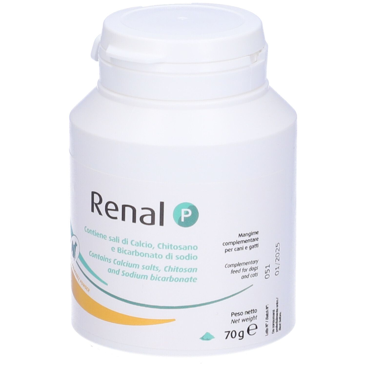 Dose 'Renal P' mit 70g Inhalt, ergänzendes Futtermittel für Hunde und Katzen.
