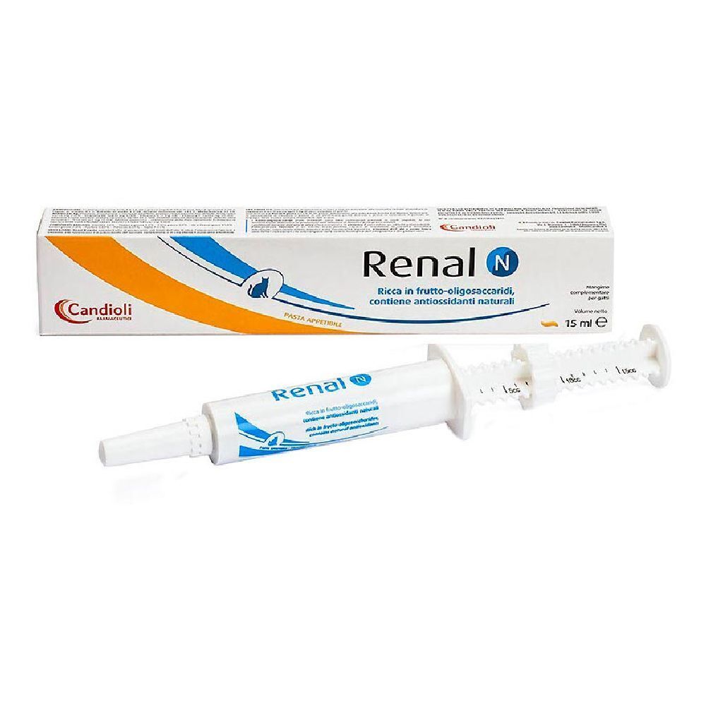 Siringa e confezione Renal N. Contiene ingredienti. 15 ml.