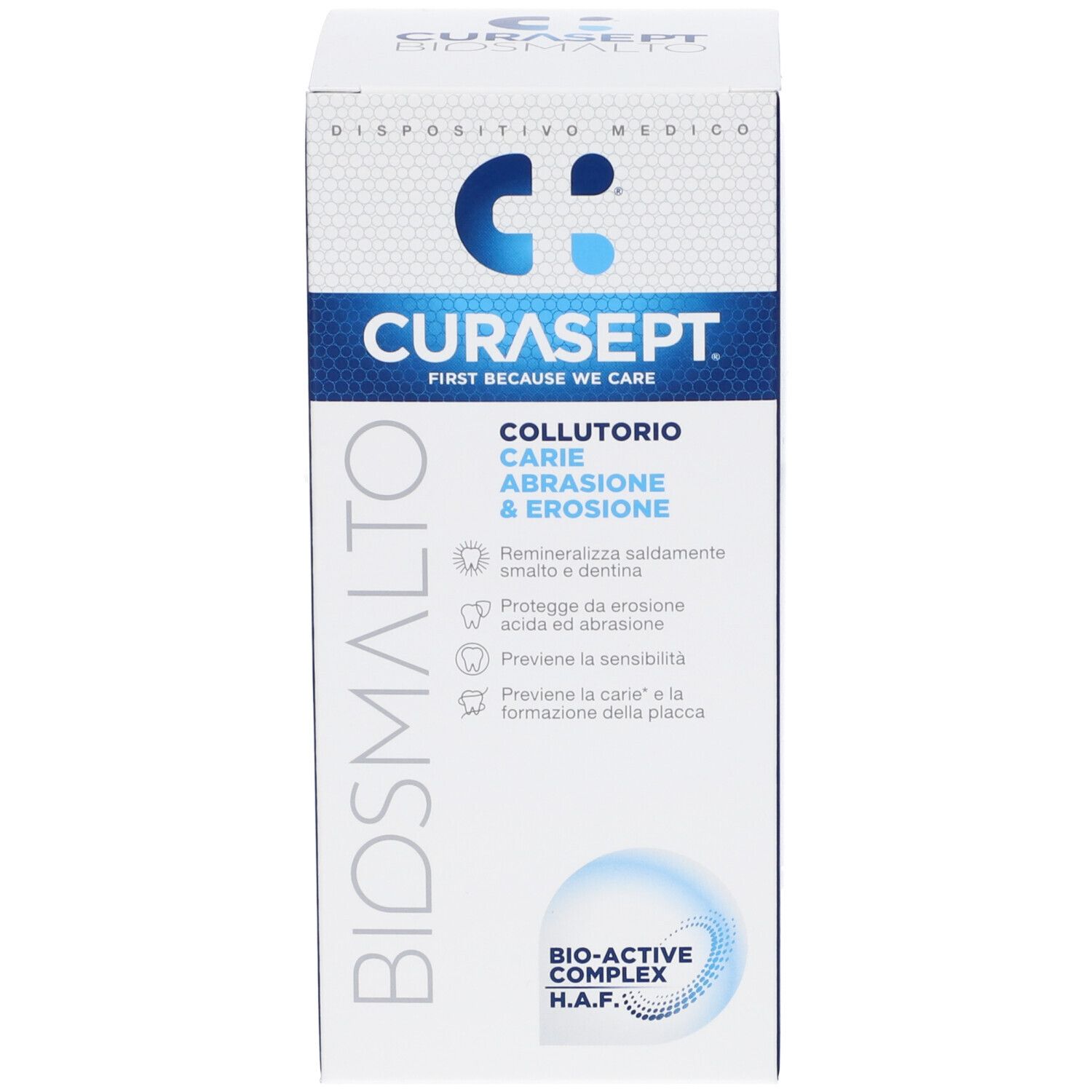 Curasept Biosmalto Mundspülung für Karies, Abrasion & Erosion, 200 ml.