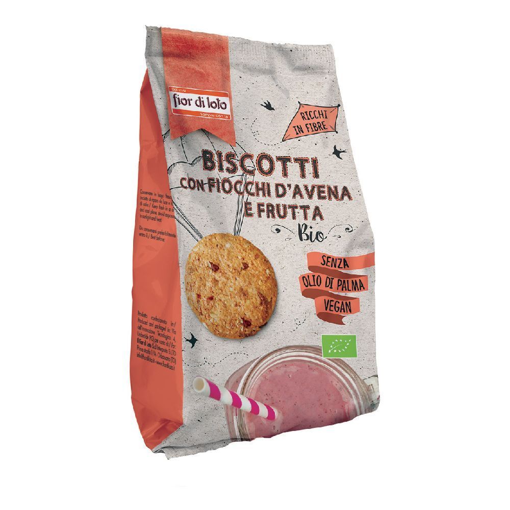 Fior di Loto Biscotti con Fiocchi di Avena e Frutti Rossi