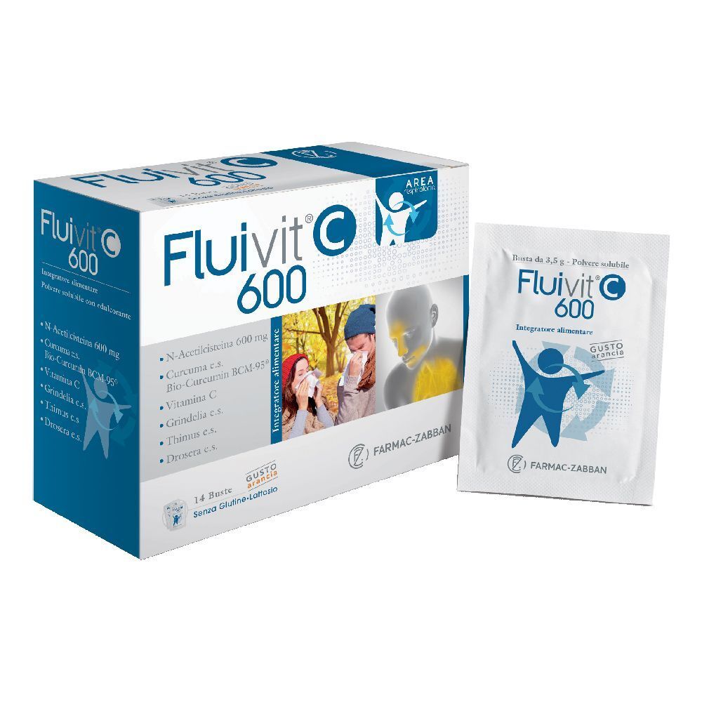 Fluivit C 600 Integratore Per Vie Respiratorie 14 Bustine - Immagine 10