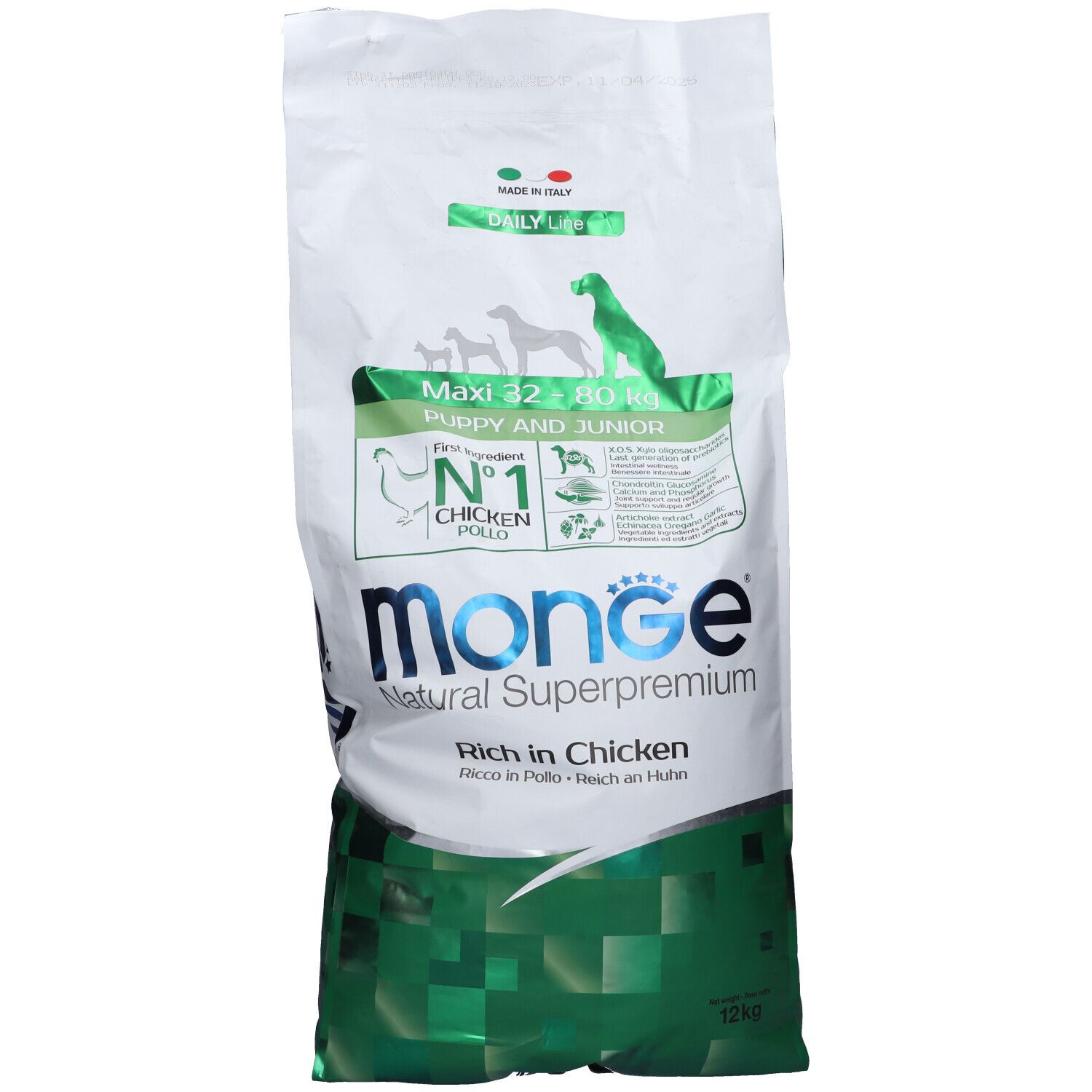 Monge Natural Superpremium Maxi Puppy & Junior Ricco in Pollo