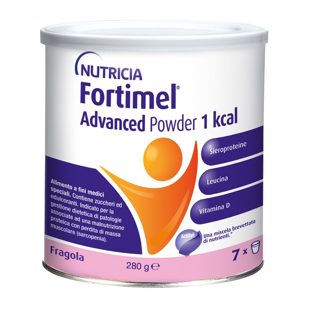 Nutricia Fortimel Advanced Powder, Fragola, Iperproteico, 280 g