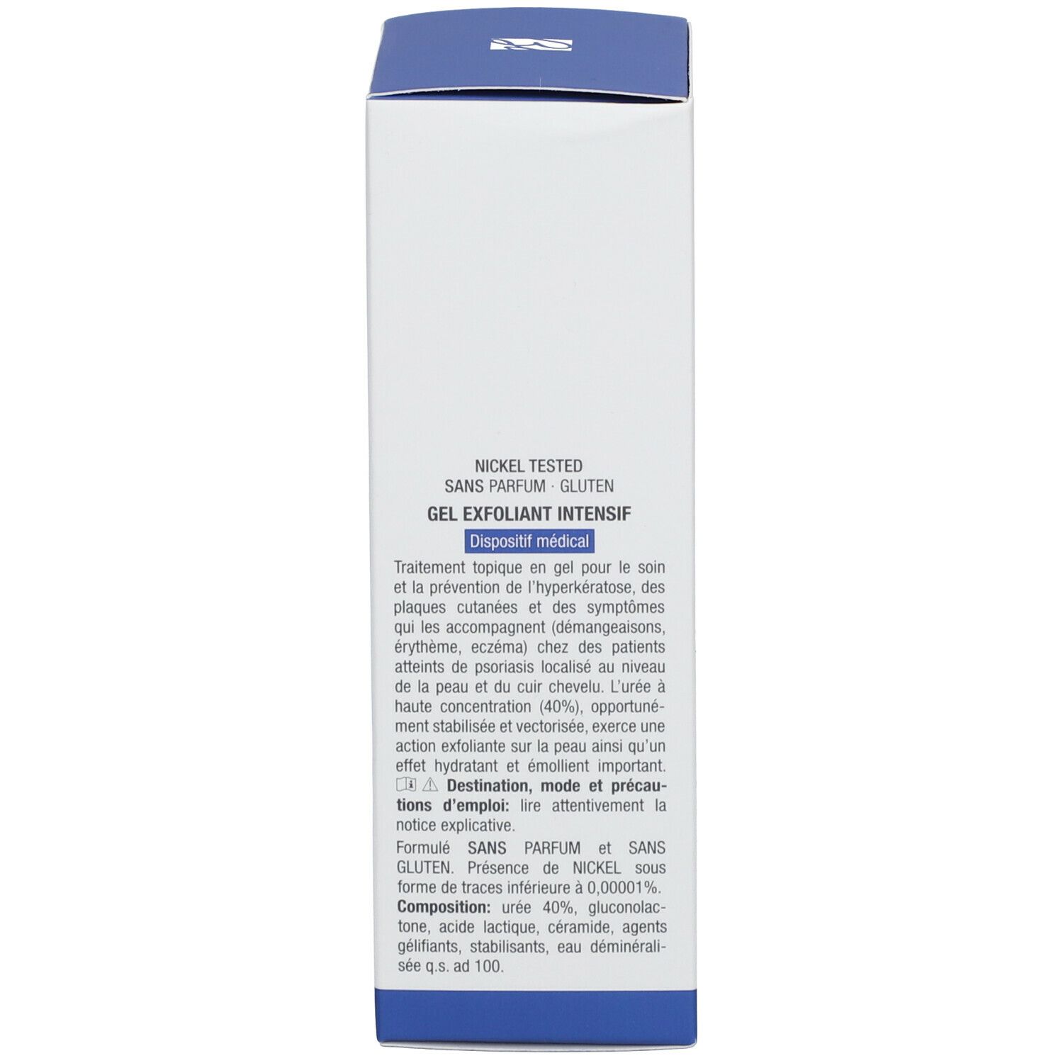 Intensiv-Peeling-Gel-Verpackung, nickelgetestet, ohne Duft und Gluten.