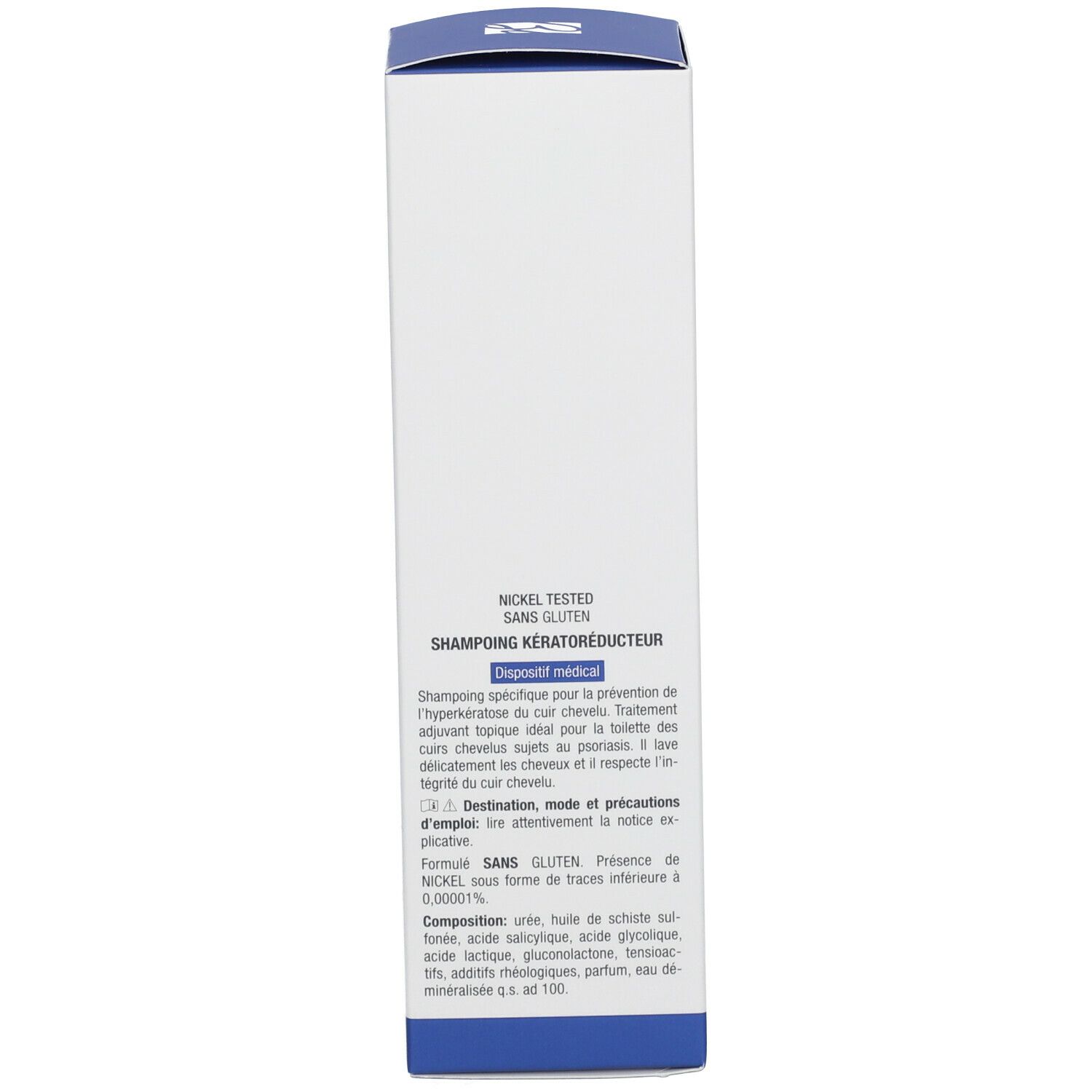 Retro della confezione. Testo: Shampoo, ingredienti, istruzioni. Marchio: BioNike. Dispositivo medico.