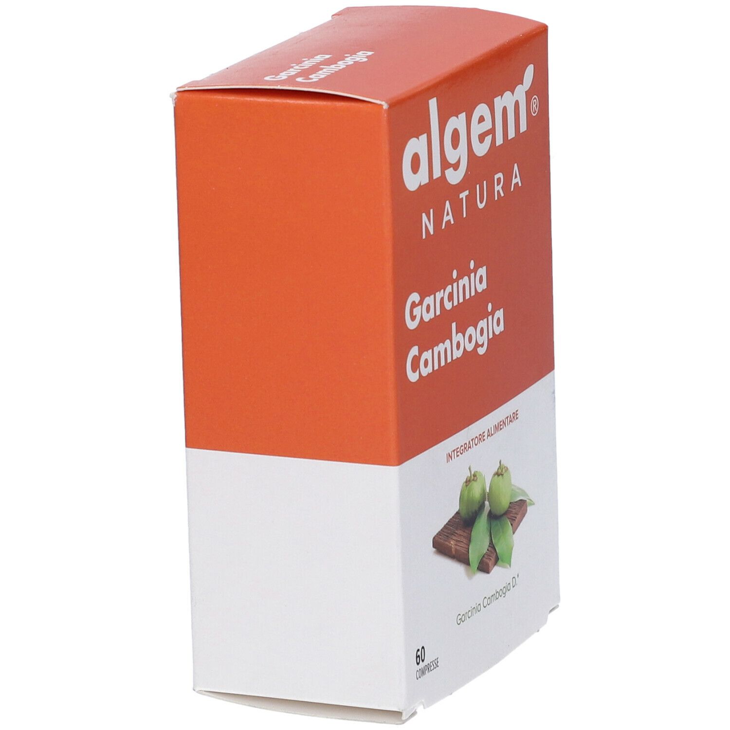 Scatola con nome e logo del prodotto. Indicato vegano e senza glutine. 60 compresse.