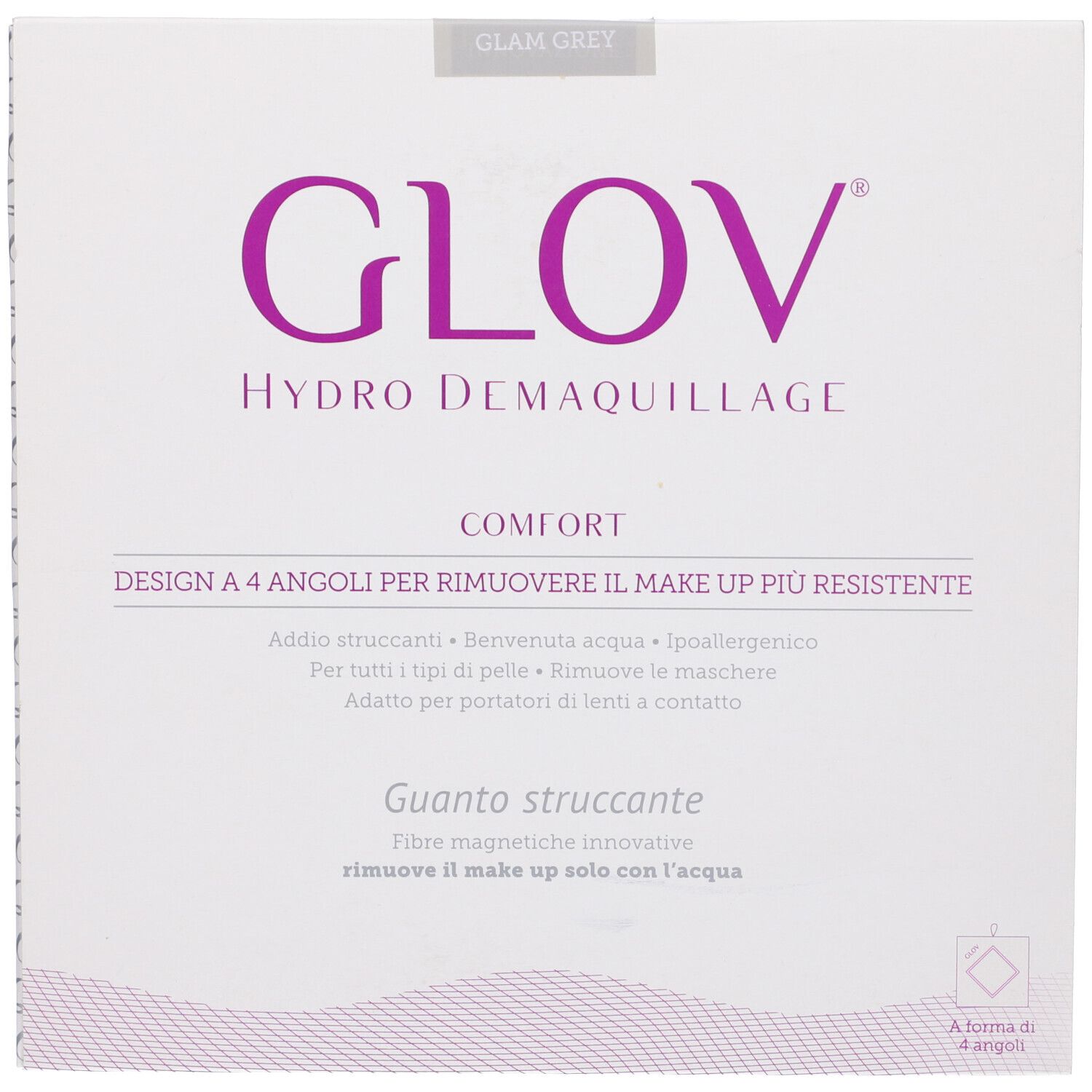 Glov Comfort Guanto Struccante Colore Glam Grey