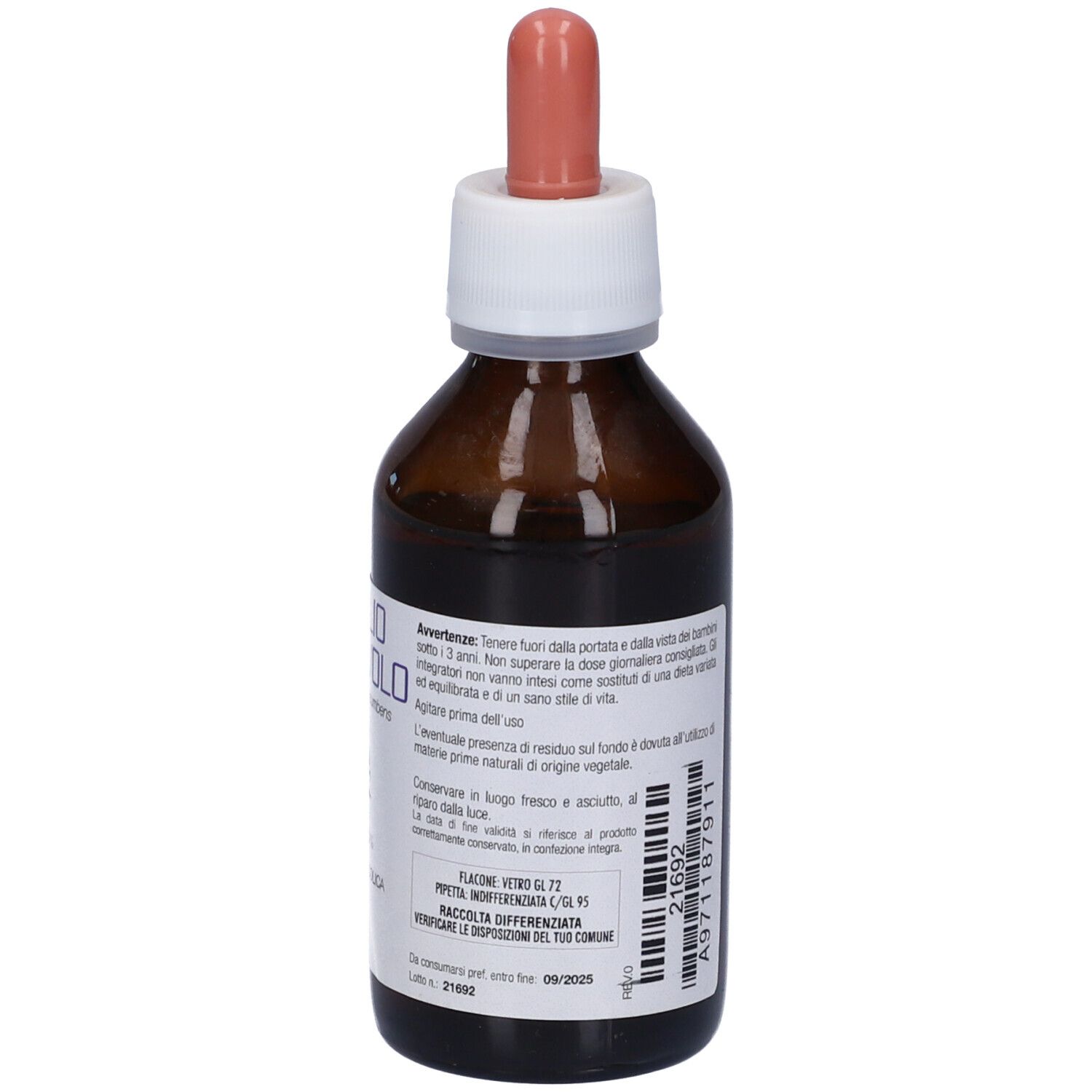 Flacone di vetro marrone con contagocce. Scritta: Artiglio del Diavolo, Promo Pharma. Avvertenze, ingredienti, 100 ml.