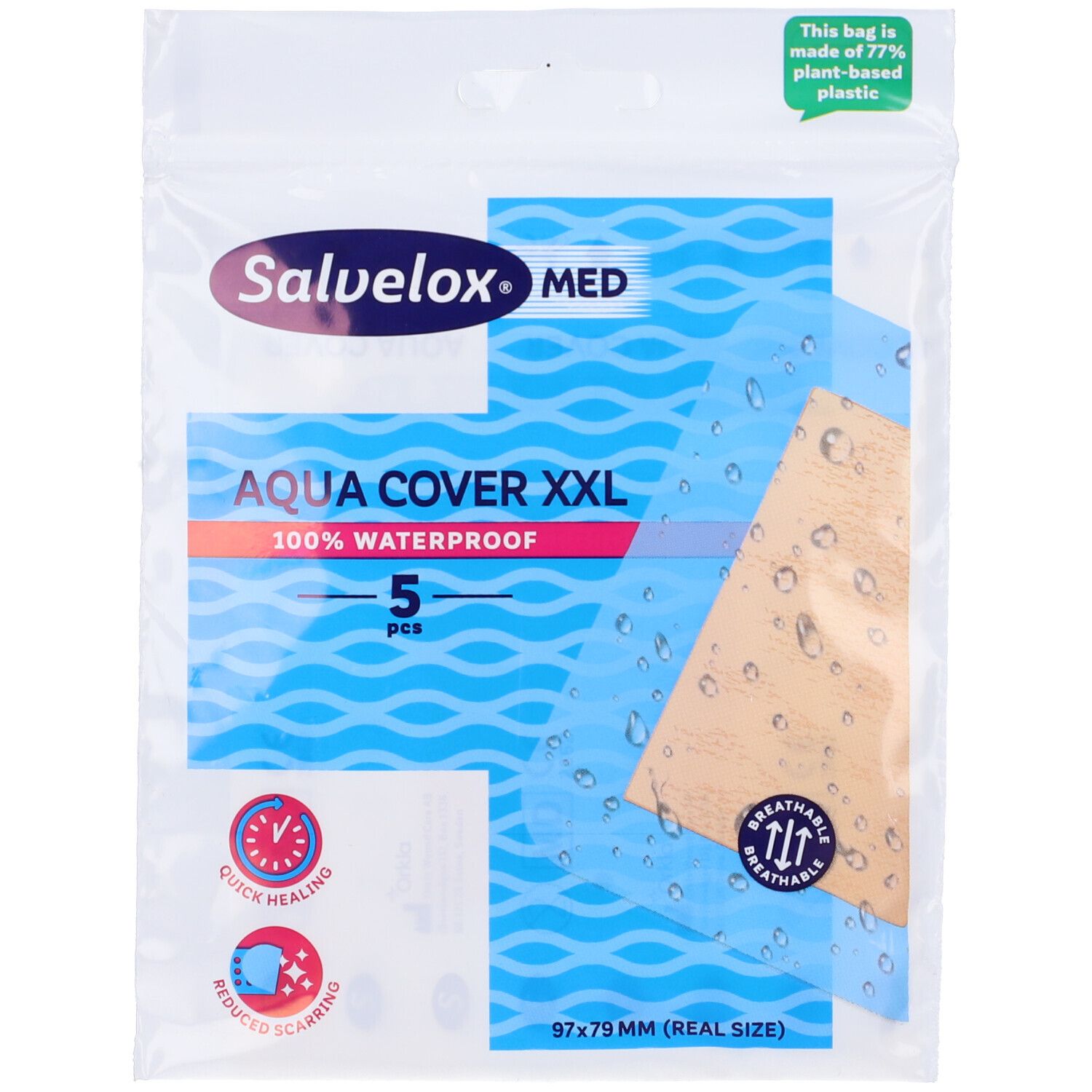 Salvelox Med Aqua Cover XXL Cerotti Waterproof 97mm x 79mm