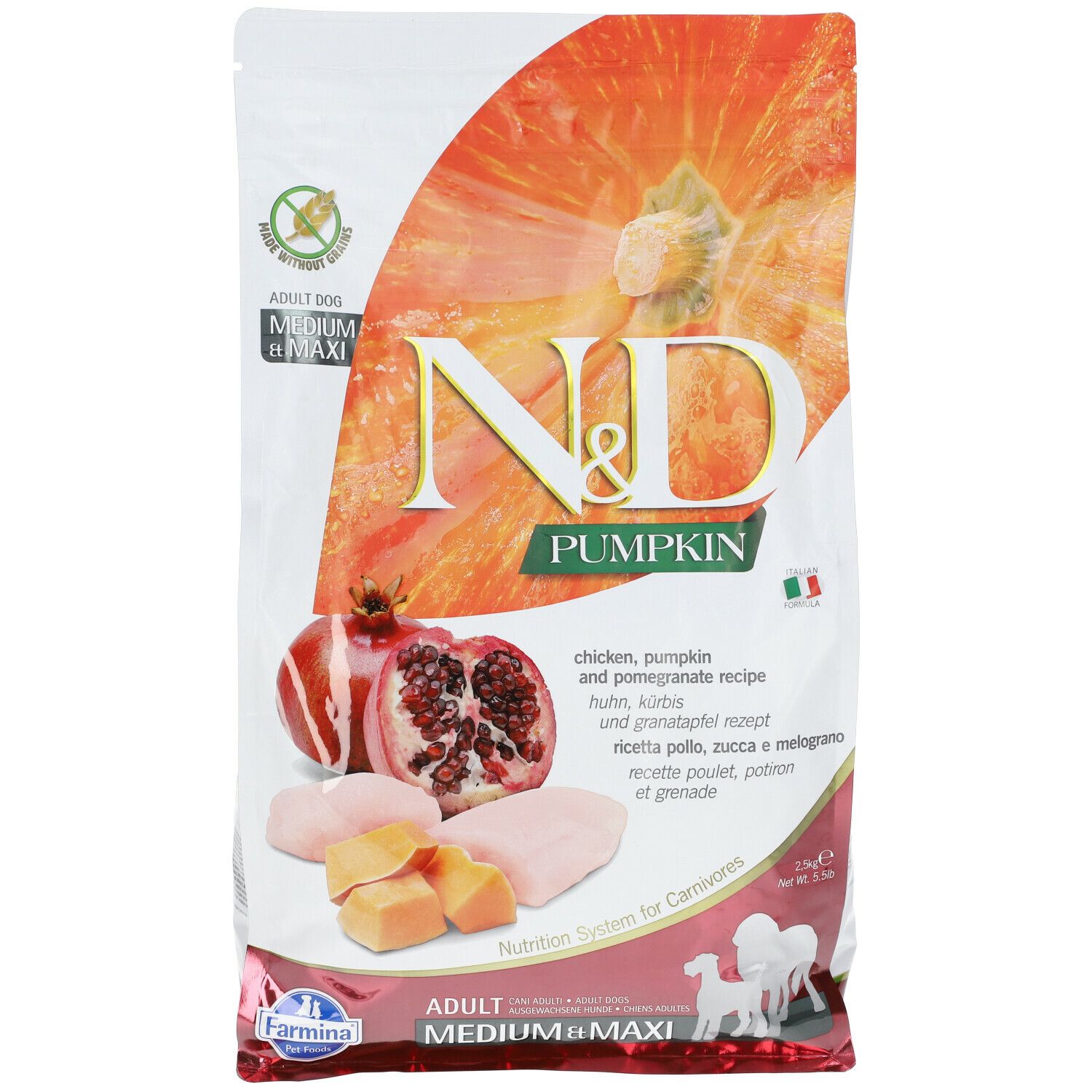 Image of Farmina® N&D Pumpkin Chicken And Pomegranate Adult Medium & Maxi