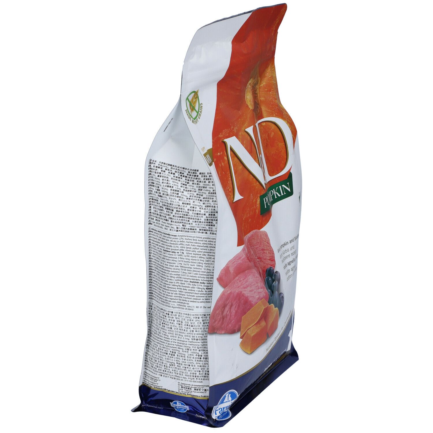 N&D GF P Lamb&Blu PU Mini800G 800 g Futter