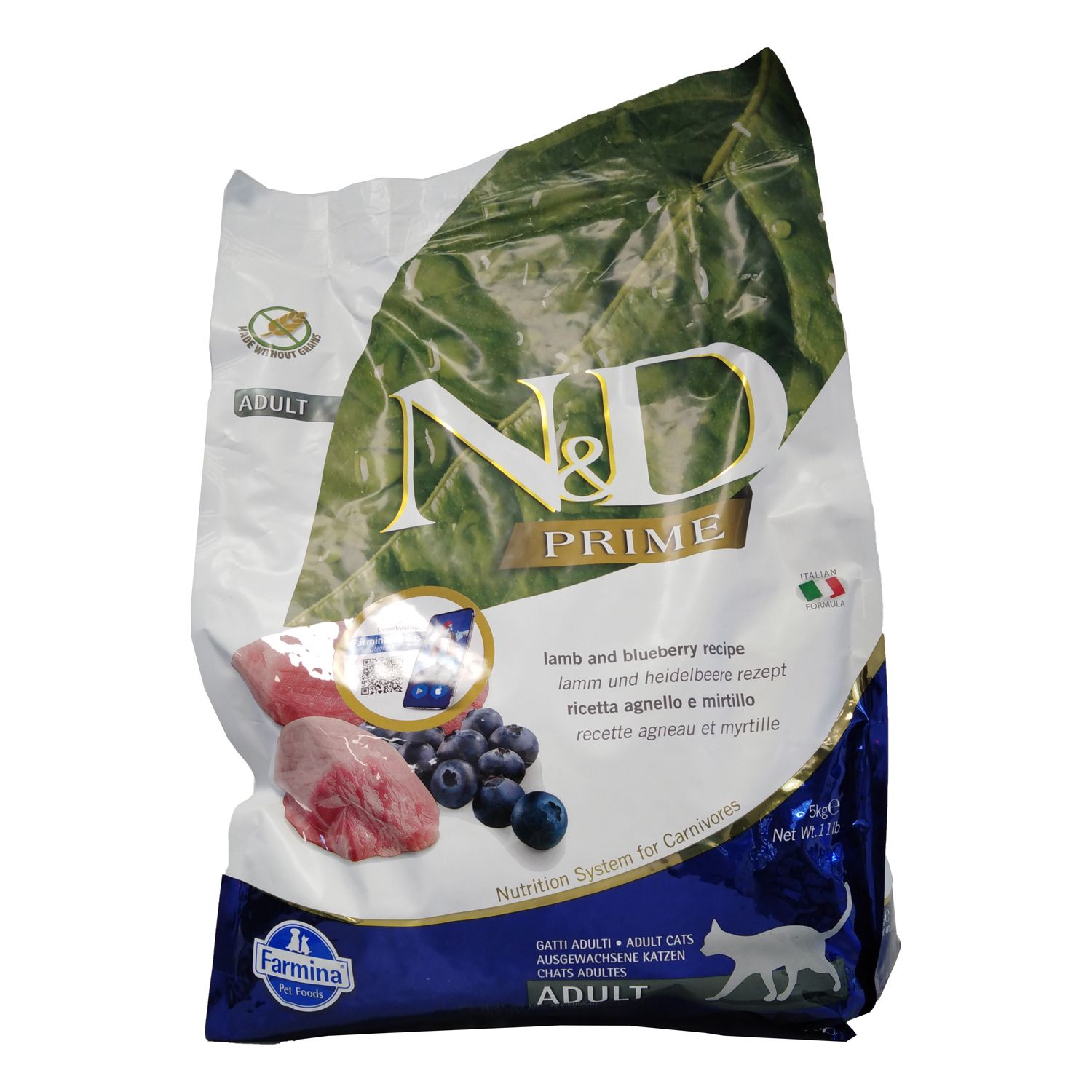 Trockenfutter Farmina N&D Prime - Lamm & Heidelbeere - Katze Adult