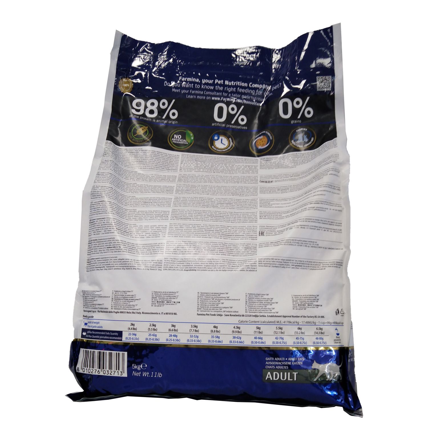 Trockenfutter Farmina N&D Prime - Lamm & Heidelbeere - Katze Adult