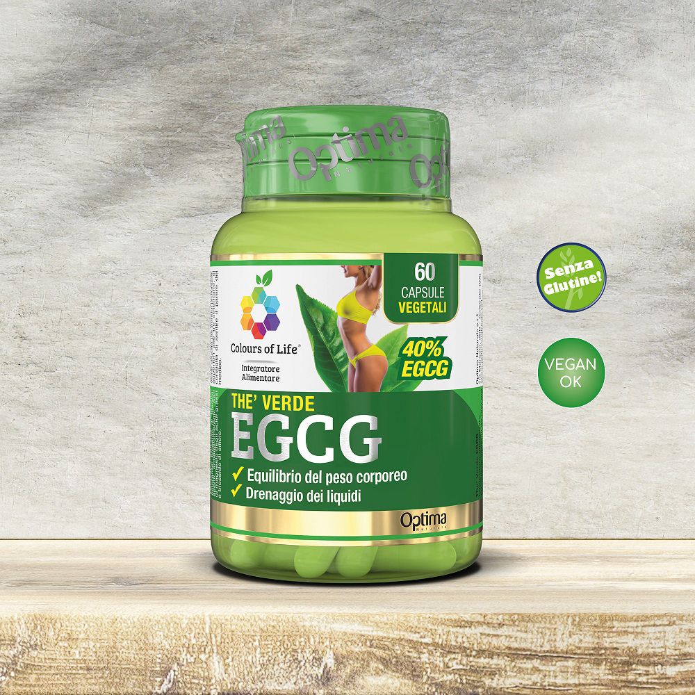 Grüne Kapsel-Flasche, 60 vegetarische Kapseln, 40% EGCG, glutenfrei, vegan.