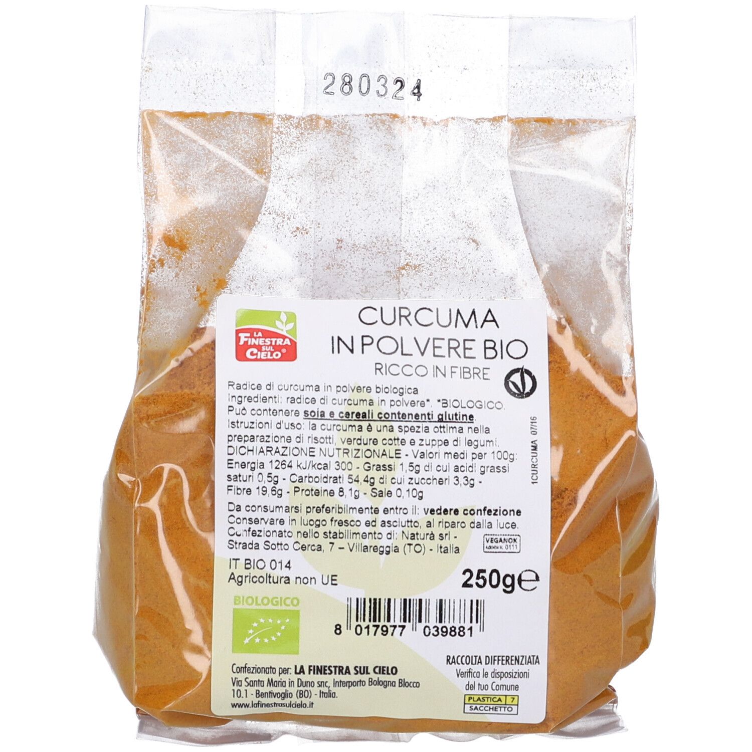 CURCUMA BIO 250G - Immagine 5
